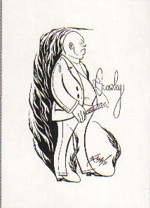 Caricature of Crowley by Beresford Egan.